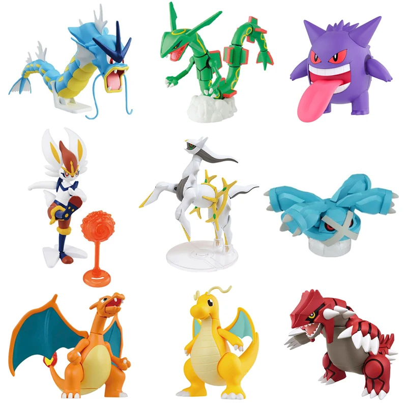 

Pokemon Figures Model Kit Quick Cinderace Arceus Charizard Dragonite Gengar Metagross Groudon Movable PVC Toy