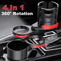 4 In 1 Multifunctional Adjustable Car Cup Holder Expander Adapter Base Tray Car Drink Cup Bottle Holder AUTO Car Stand Organizer