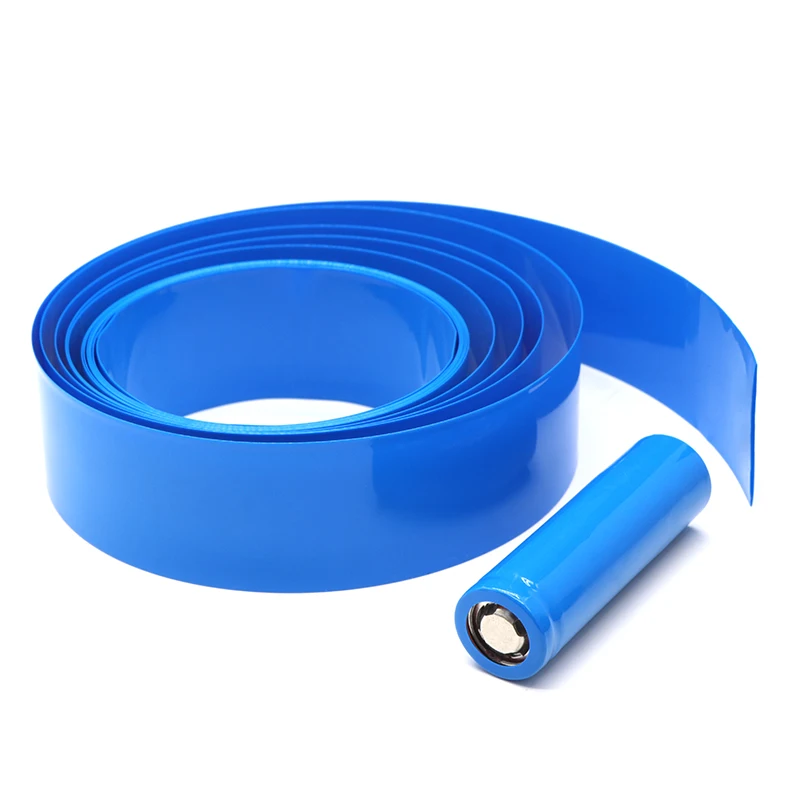 1/3/5/20M Blue PVC Heat Shrink Tube 7mm ~ 155mm 18650 Lipo Battery Pack Insulated Protection Film Wrap lithium Case Cable Sleeve image 3