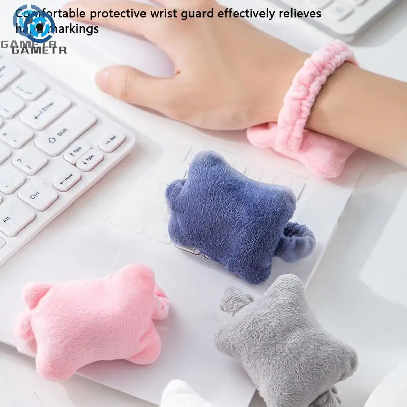 Plush Hand Pillow Mouse Wrist Guard Mouse Wrist Rest Mouse Wrist Band Support Cushion Hair Band Elastic Band Anti-wear Hand Rest