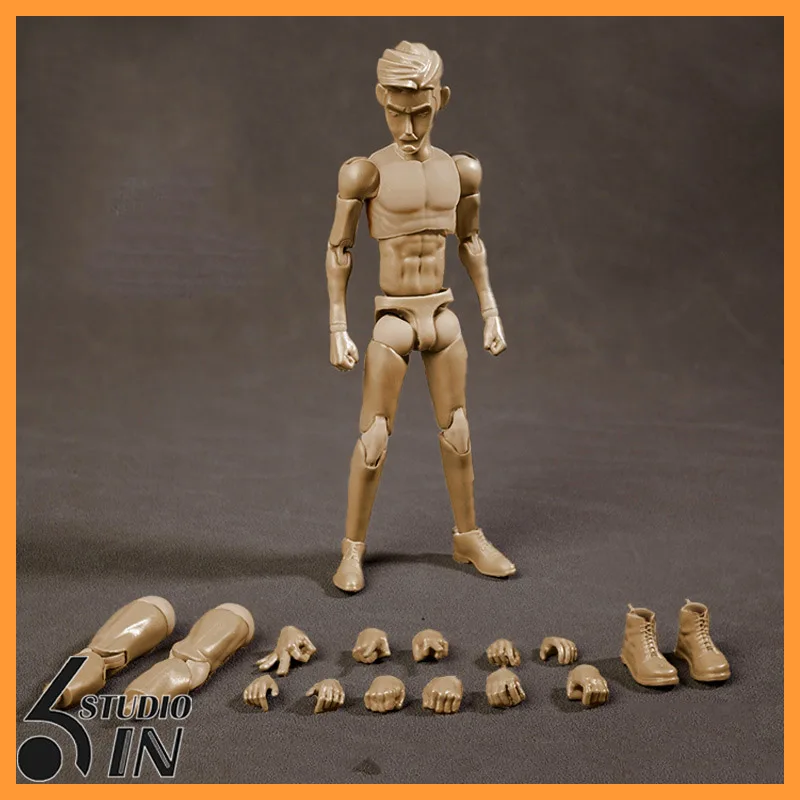 

In Stock 6in Studio 1/12 Scale MK1 Super Movable Anime Male Human Body with Extra Hands Accessories Model for 6In Action Figure