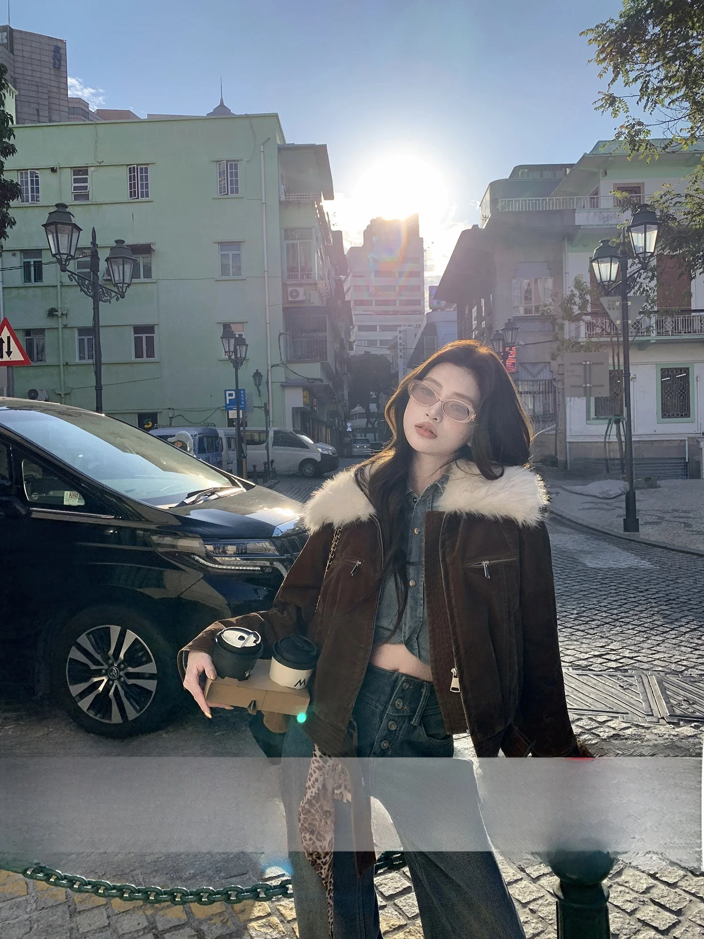 

Browan Ele ort down Jaet Duffel Coat Fur Collar Thiened Warm Denim Women's Winter Coat Aviva on Earth Brand