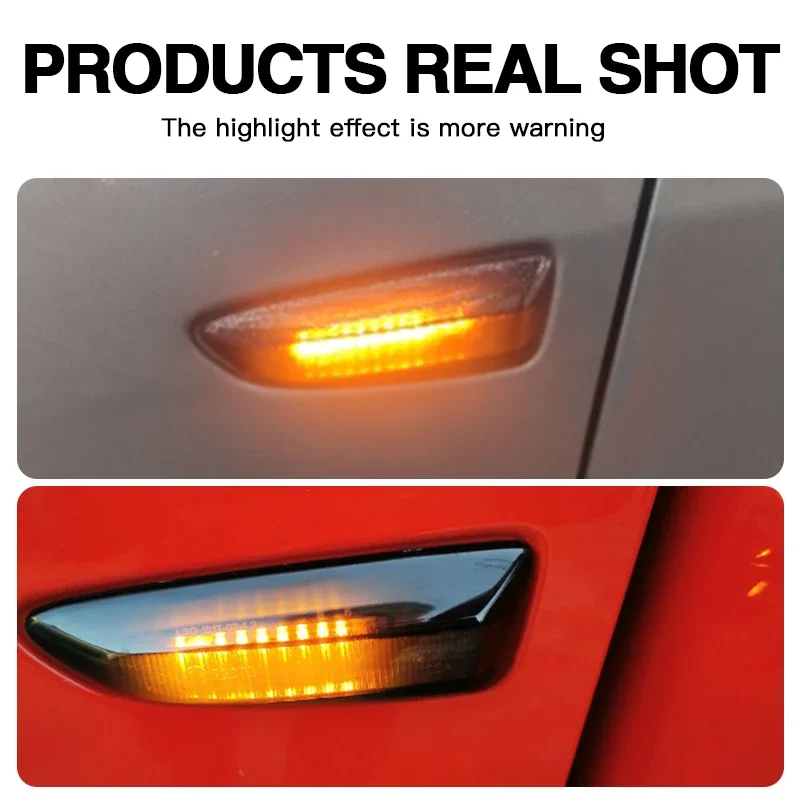 2PCS Canbus For Opel Astra J 09-15 K 15-19 Grandland Crossland X 17-19 Zafira LED Turn Signal Side Marker Lights Car Accessories