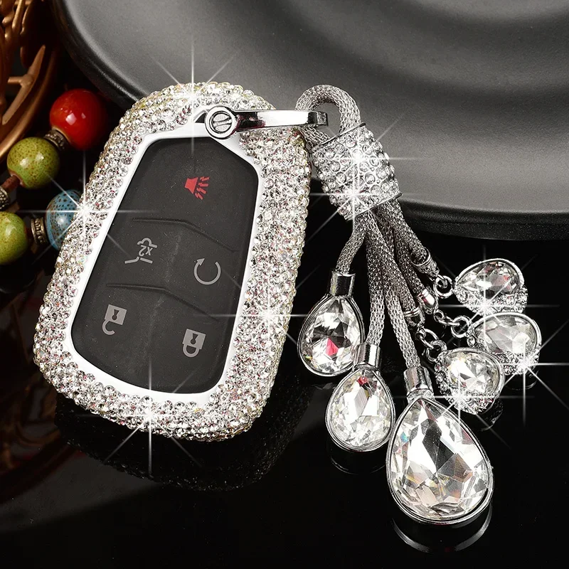 

Fashion Sparkling Diamond Car Key Cover For Cadillac ATS CT6 CTS DTS Escalade ESV SRX STS XTS 28T XT5 28E XT4 XT6 ATS-L CT5 CT4