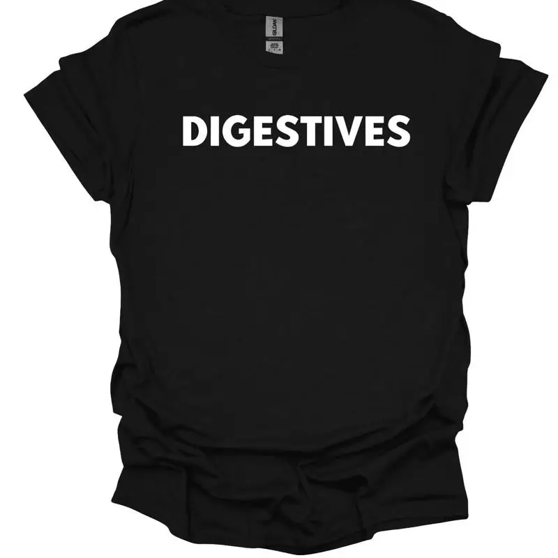 Camiseta Digestives, amante de las galletas de Chocolate Retro, declaración del lema de la comida