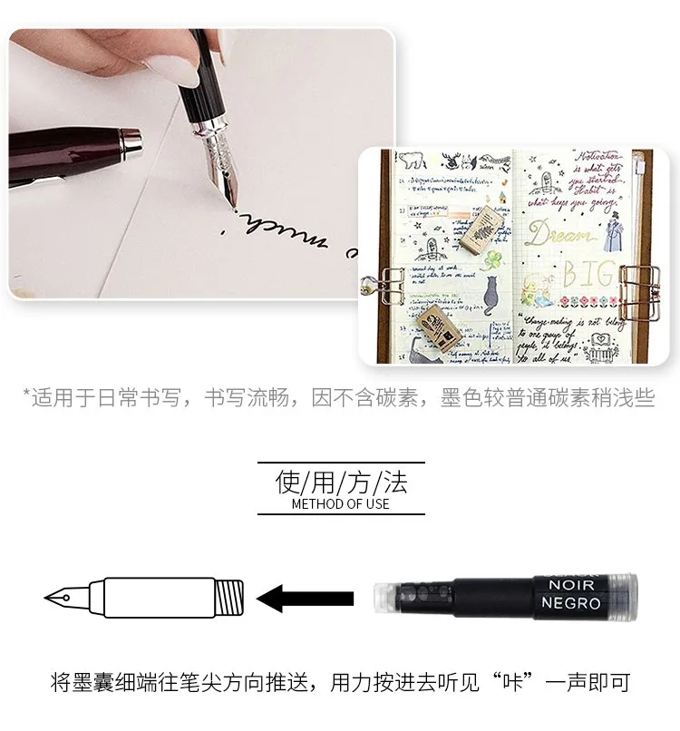 Gaoshi KREUZ einweg tinte tasche austauschbare stift tinte dye ohne blockieren stift spitze 6 minen – Detail 7