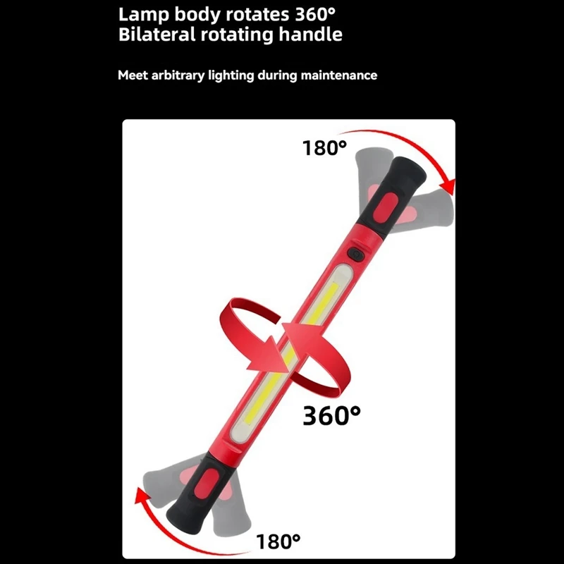 ทํางานสําหรับช่าง,ไฟ LED ทํางาน,4400Mah Magnetic Light Bar,เครื่องมือยานยนต์ไร้สาย Underhood-AT64