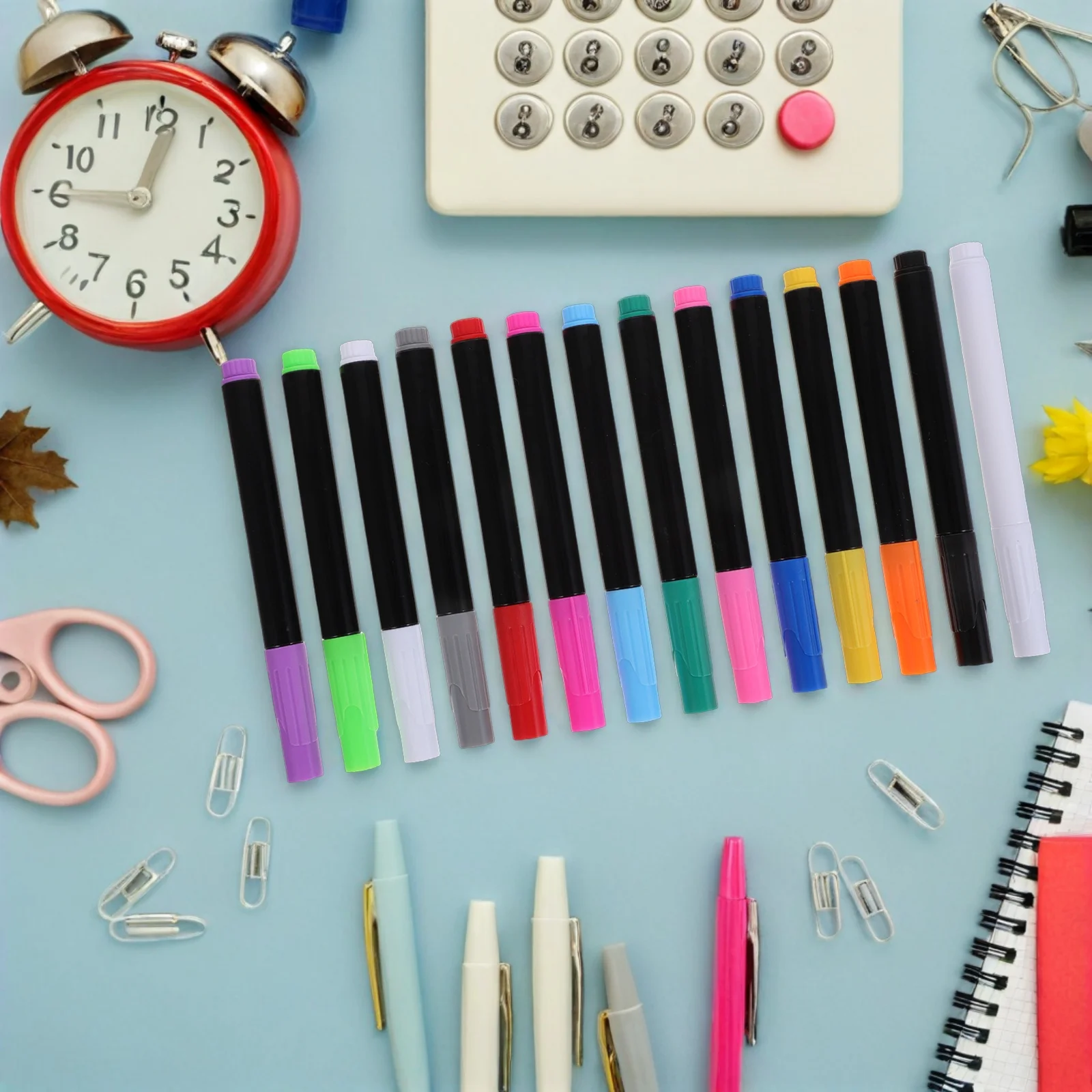 14pcs Liquid Chalk Markers 14 Colors Erasable Markers Quick Drying Wet Erase Mark Pen for Holidays LED Note Board Drawing Board