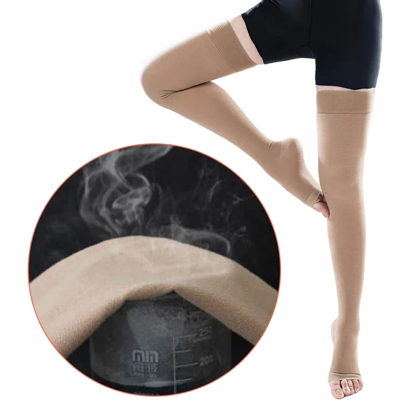 Legbeauty 23-32mmHg Elastic Nursing Compression Stocking Unisex Medical Class 2 Pressure Stockings Sleep Feet Varicose Vein Sock