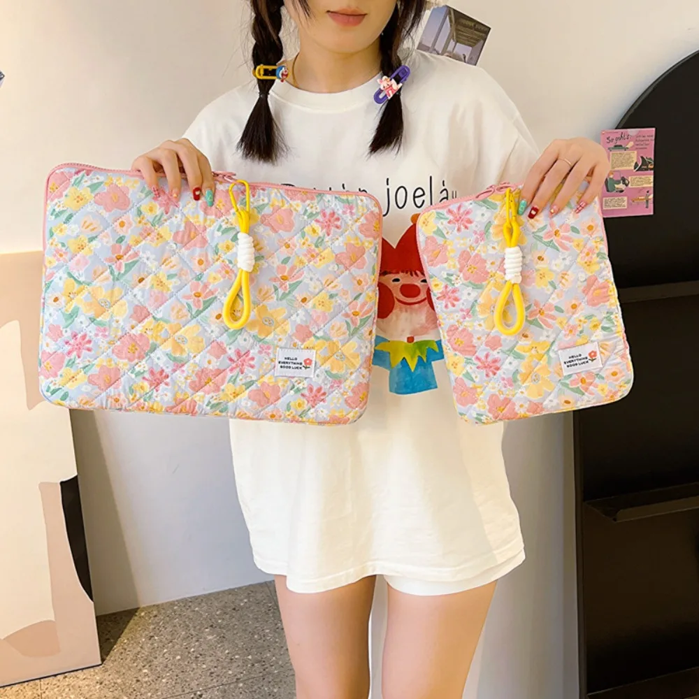

Flower Pattern Laptop Sleeve Portable 11 13 14 Inch Notebook Tablet Pouch for MacBook Air 13.6 A2681/HP /ASUS/Ipad Pro12.9
