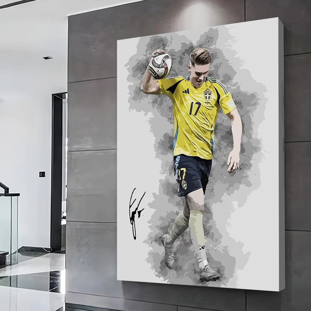 Gyokeres Swedish Football Player Poster Customizable Printed Canvas Painting Wall Art Gift for Decorative Paintings Home Decor