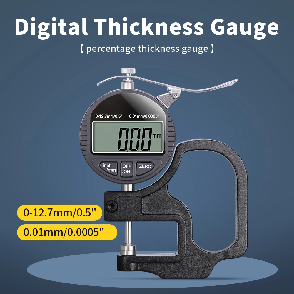 Digital Thickness gauge 12.7mm 0.01/0.001mm Electronic Micrometer Thickness Meter Precise Caliper High Precision Measuring Tool