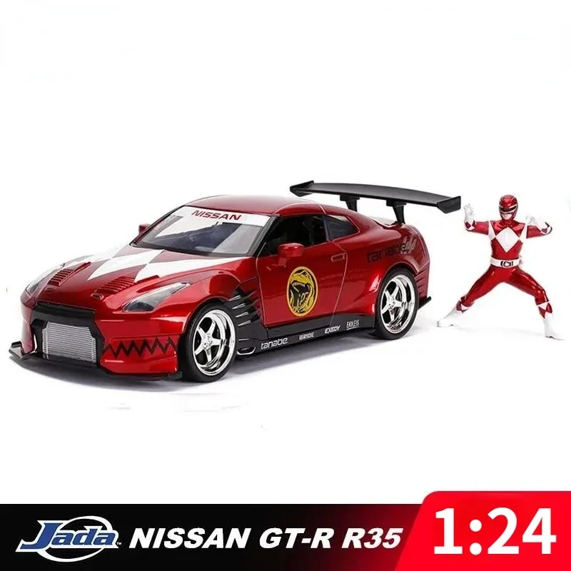 

1:24 2009 Nissan GT-R Dinosaur Team Diecast Metal Model Car Alloy Car With Dolls Toys Gift Collection Z44