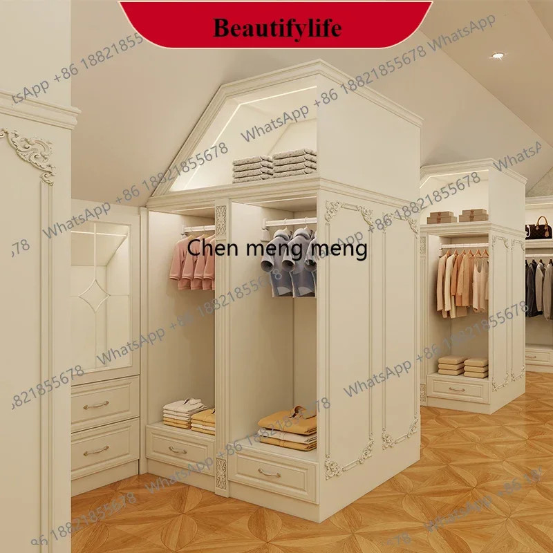 

M138White-french-wardrobe Wooden Wardrobe Modern Luxury Storage Cabinet For Home Furniture Bedroom Clothes