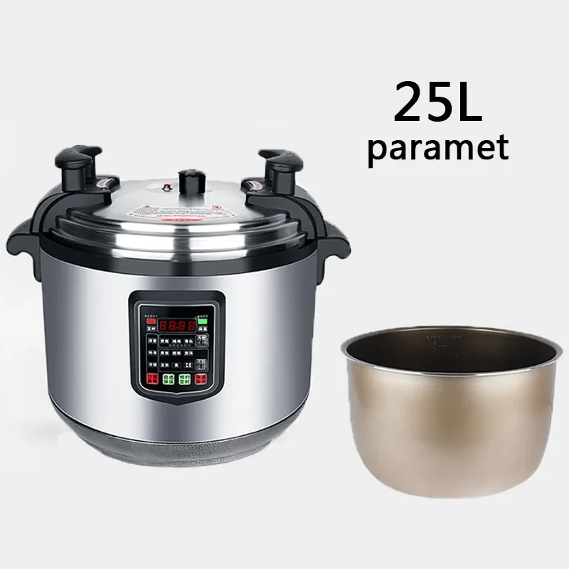 25L Commercial Electric Pressure Cooker Large Capacity Mechanical Double Tube Extra Large 17L/21L/25L High Pressure Rice Cooker