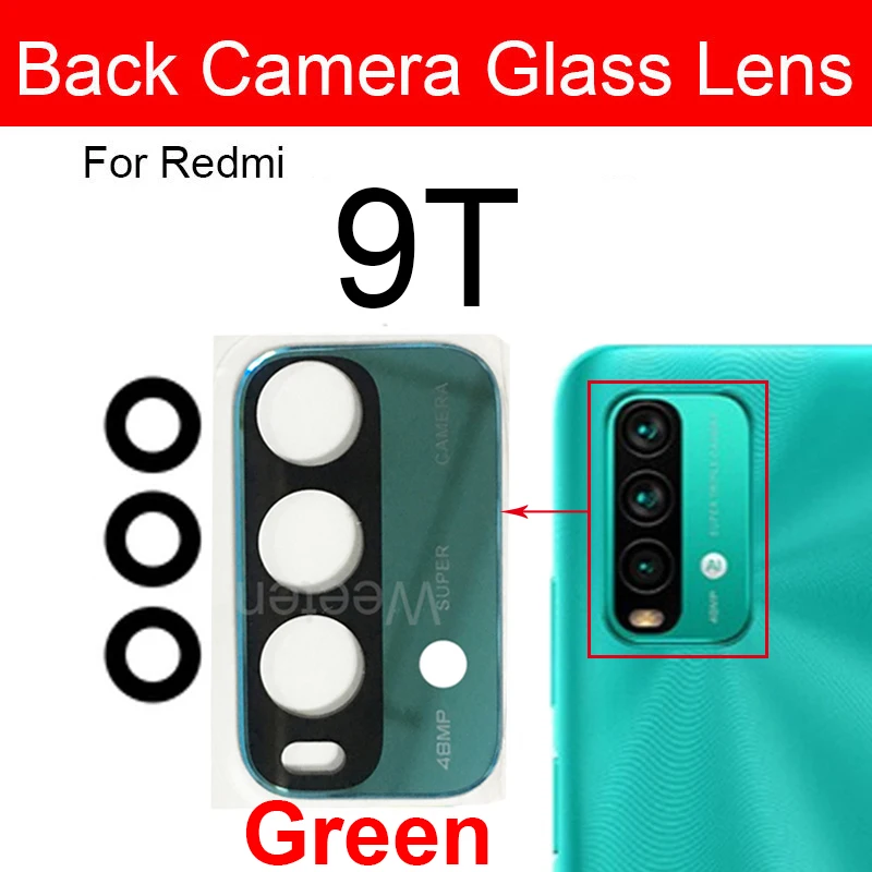 2Pcs/lot Back Rear Camera Glass Lens For Xiaomi Redmi 10 9 8 7 6 Pro 9T 9C 9A 8A 7A 6A Back Camera Glass Lens With Adhensive