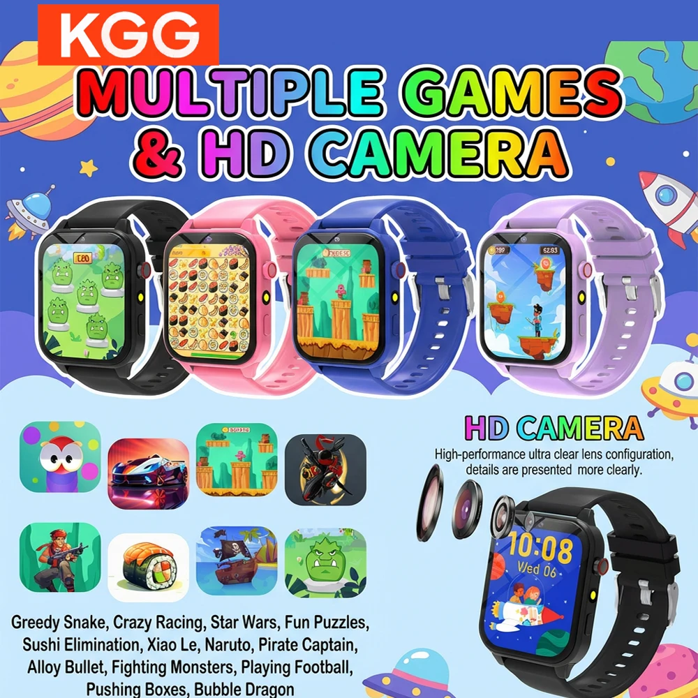 Kids Smart Watch with 18 Games & 1.83'' Screen - HD Camera, Flashlight, Sleep Monitor, Alarm Clock, Gift for Boys and Girls