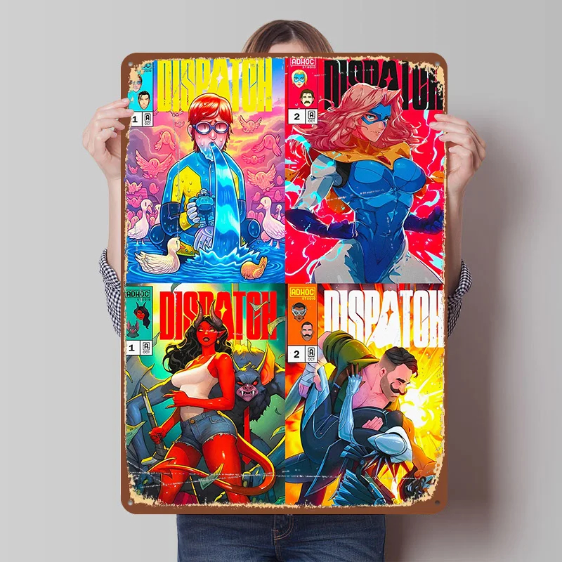 Dispatch Comic Book Covers Printed Poster Customized Wall Art Retro Vintage Metal Tin Signs for Home Garage Decoration Gaming