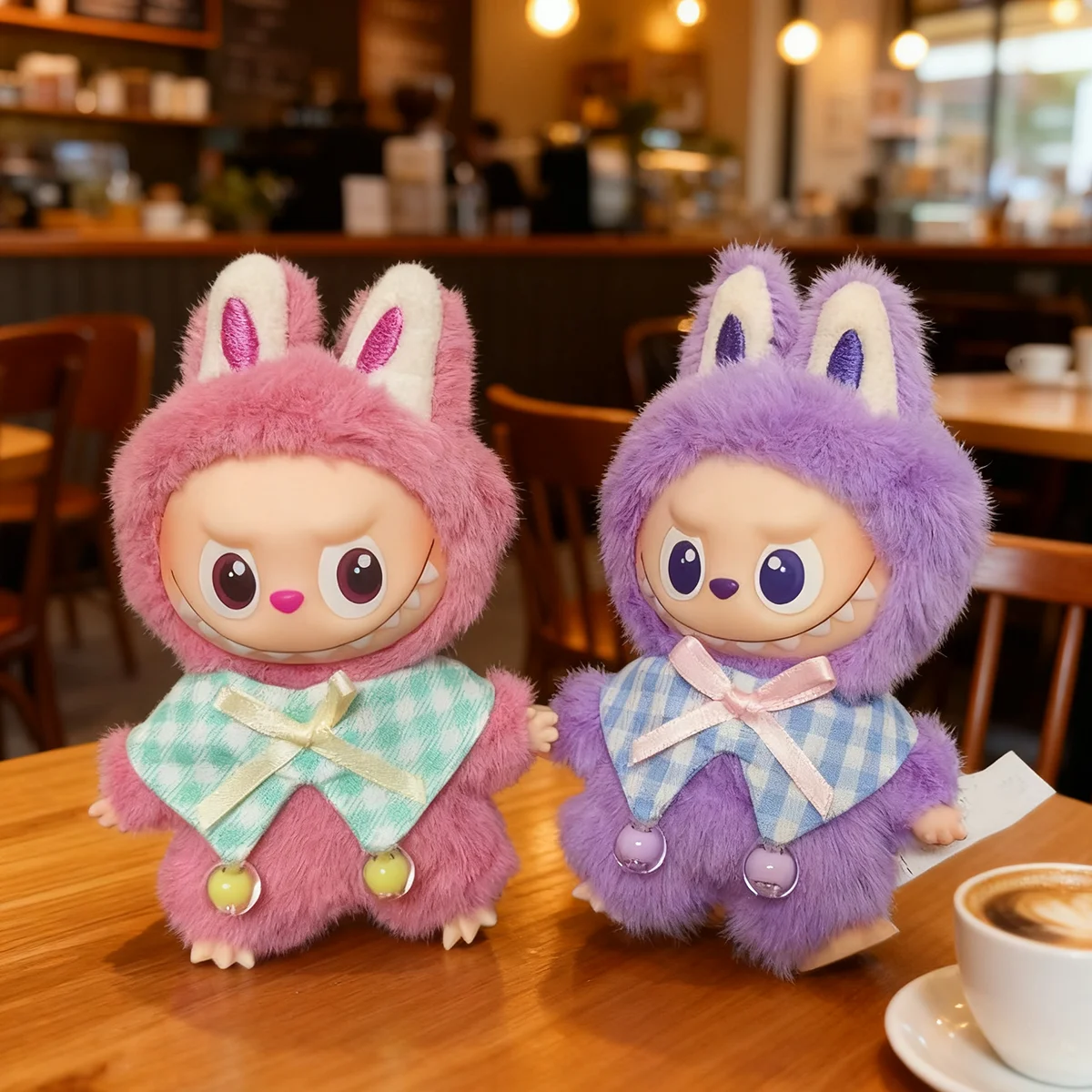 

[Без куклы] Плюшевая кукольная одежда для Mini Labubu 4,0, булавка для серии Love, одежда с волнистой точкой, аксессуары для одежды