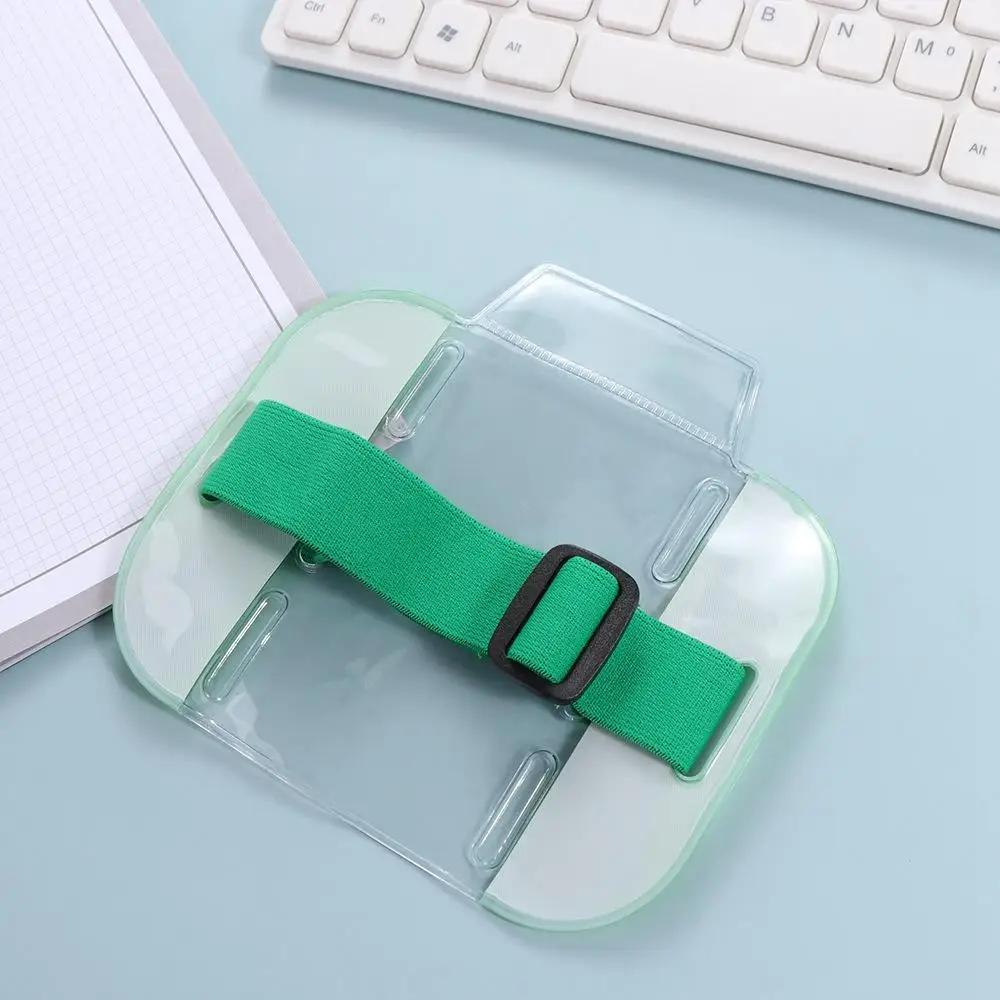 Повседневная женская сумка из ПВХ на резинке, сумка для карт, держатель для бейджа, повязка для фотографий, чехол для кредитных карт, прозрачная эластичная повязка на руку