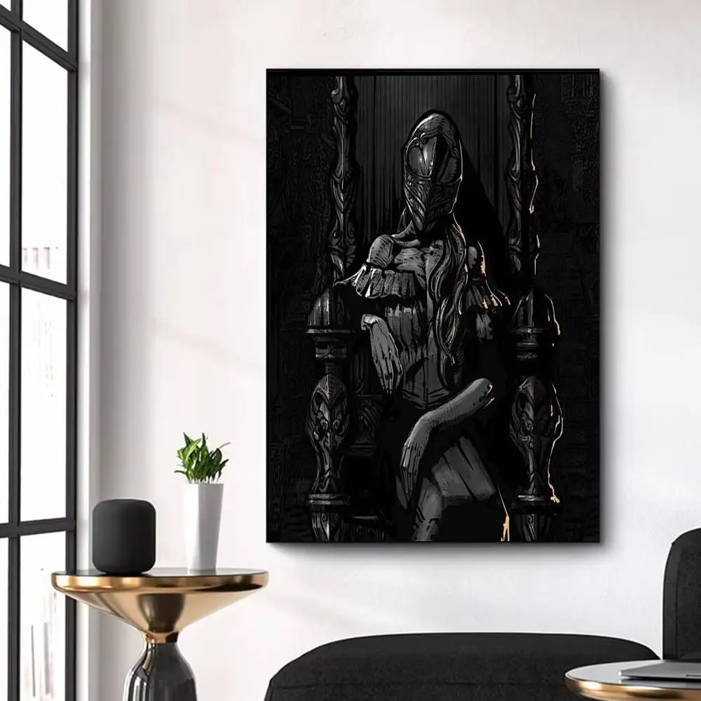 Game Bloodborne Dark Souls  Poster Waterproof Wall Art Sticker For Bar Living Room Vintage Decor High Quality Print Gift