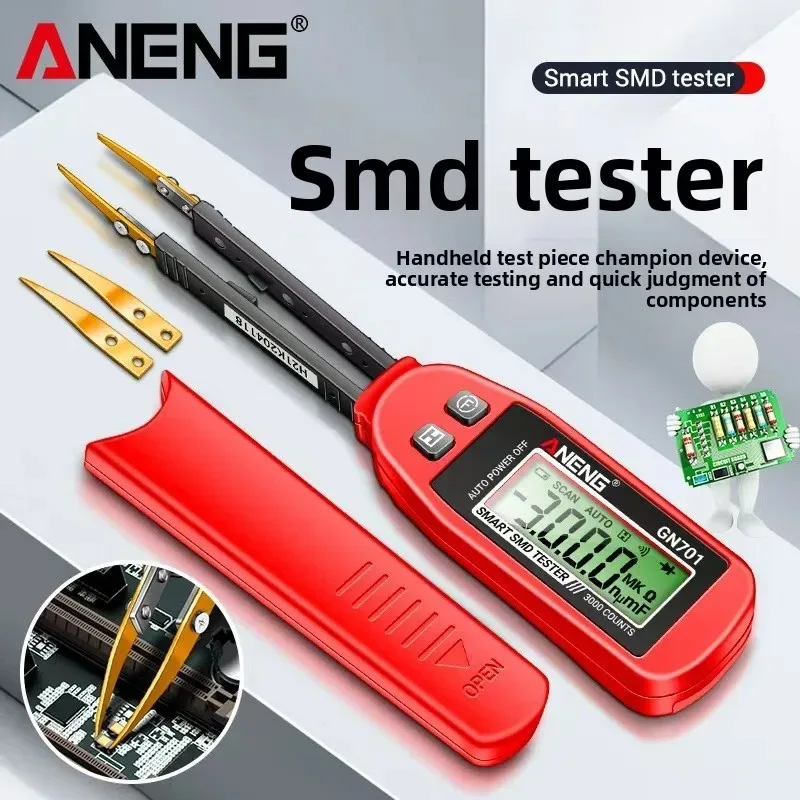 

ANENG GN701 Тестер SMT Высокоточный зажим для тестирования диодов Ручка для тестирования сопротивления и емкости