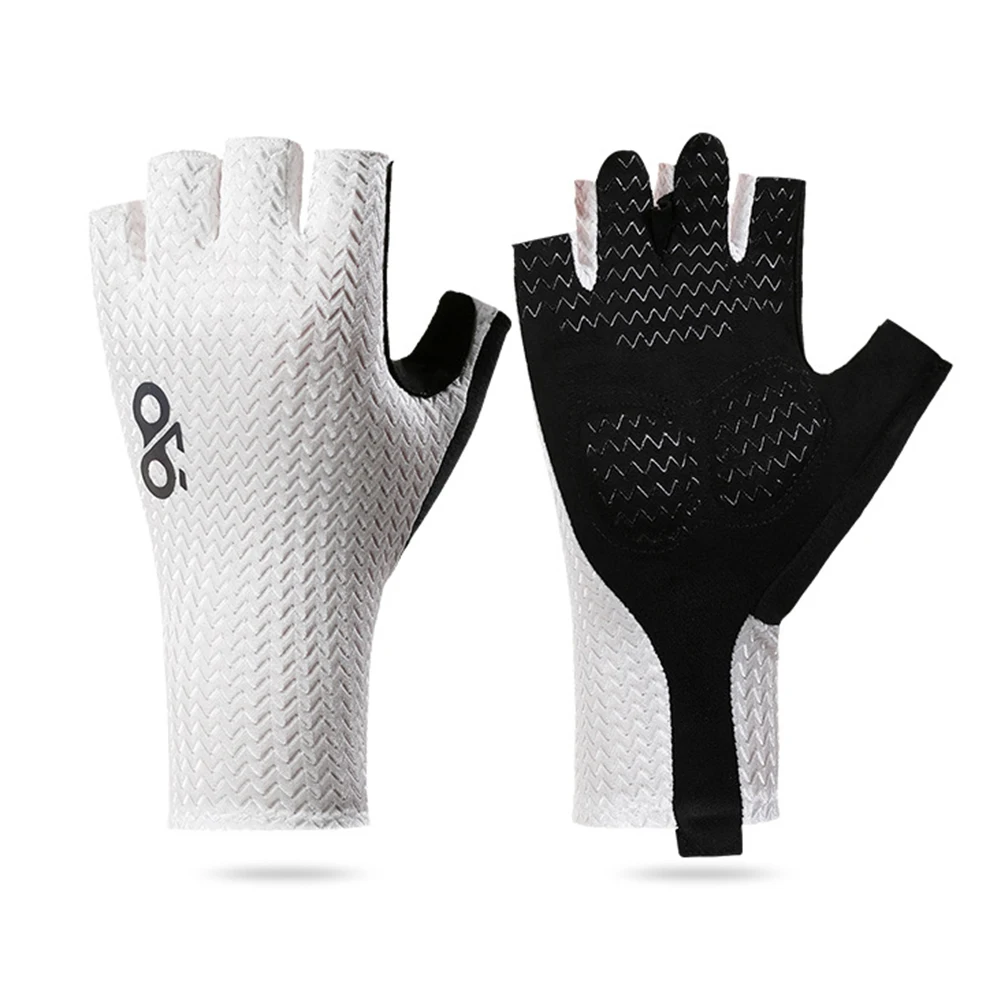 

Half Finger Short Gloves W/ Shockproof Foam Padded Breathable Riding Gloves Bicycle Motorcycle Glove for Outdoor Workout Sports