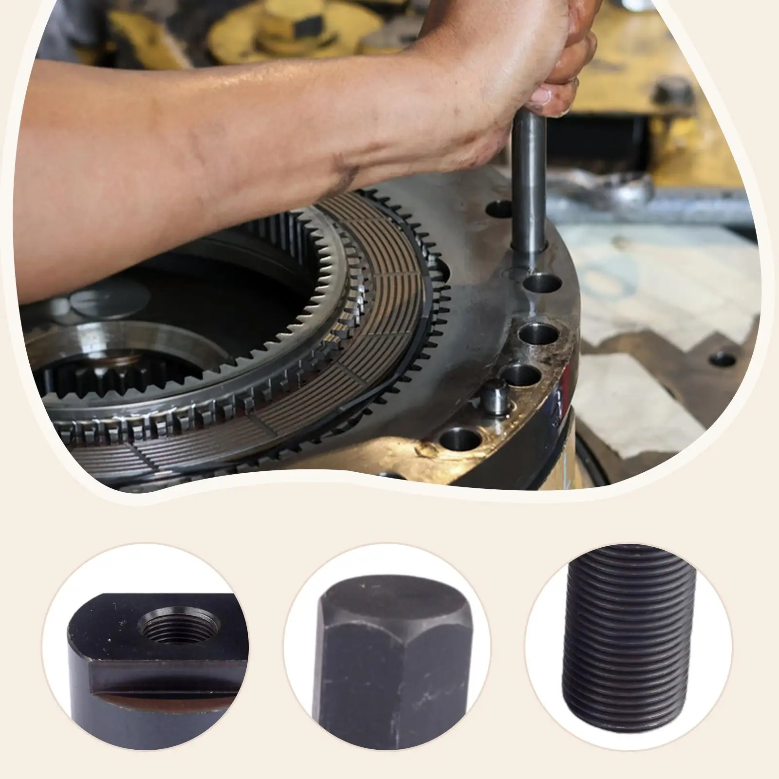 Herramienta extractora de volante Metal de alto rendimiento reemplaza la herramienta de extracción de volante de rosca resistente M50x1.5 LH, para Polaris 2011-2014