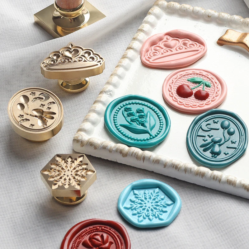 Wax Seal Embossed Stamp Head Retro Fire Paint Wax Stamp Wedding Postal Seal DIY Scrapbook Envelope Invitation Gifts Decoration