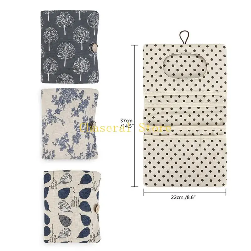E7CE Baby Diaper Bag with Multiple Pockets, Lovely Print Infant Bed Hanging Nappy Bag Toy Wipes Organizers for Essential view 6