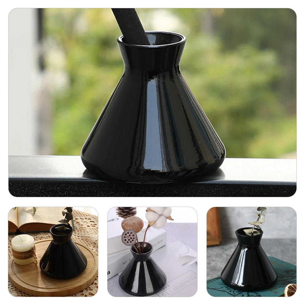 

Glass Aromatherapy Bottle Refillable Decorative Aroma Diffuser for Home Office Bedroom Perfume Container Glass Diffuser Bottle