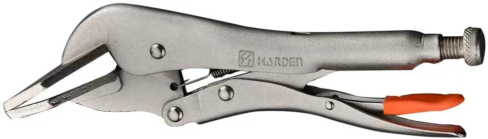 

10" Locking Sheet Metal Clamp Pliers with Adjustable Pressure, Wide Jaws for Bending and Forming