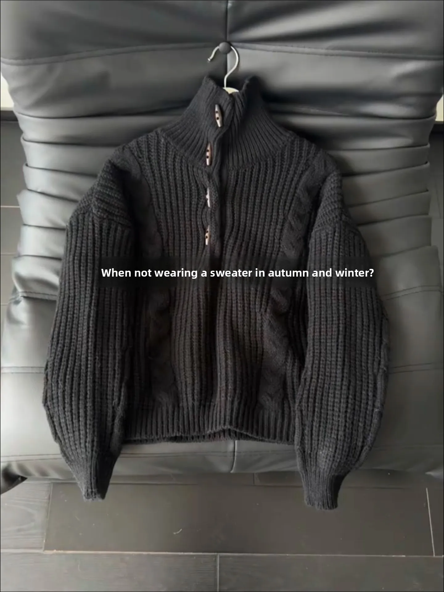 

Мужской вязаный свитер Bla American Sle Heavyweight с высоким воротником, на пуговицах, с длинными рукавами, мягкий, теплый, осенне-зимний, Cleanfit Top