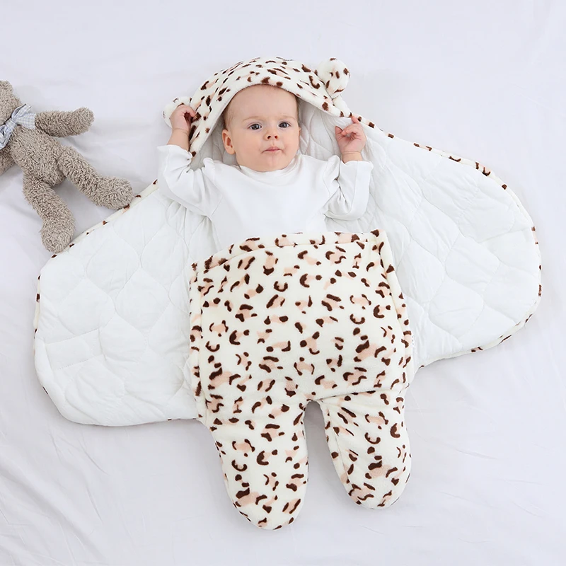 Soft Newborn Baby Sleeping Bags Cartoon Thicken Winter and Autumn Baby Wrap Blankets Envelope Newborn Sleepsack 0-9 Months