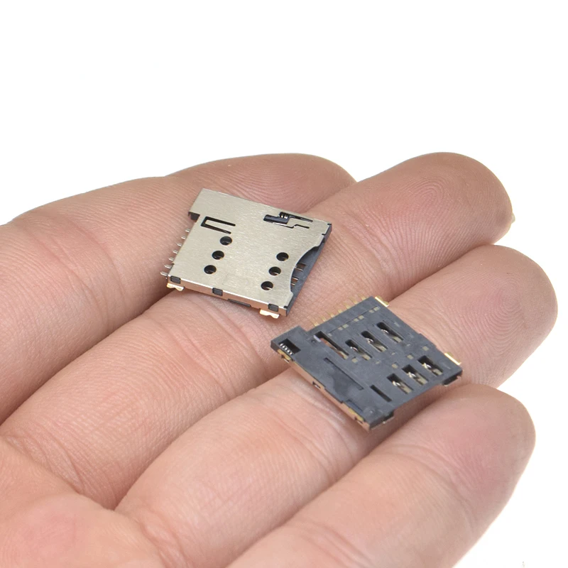 5/10PCS Nano-SIM Card Holder Push Type 7PIN Mini SIM Card Socket Nano Sim Card Connector ROHS Self-Projectile Gold Plating 7P