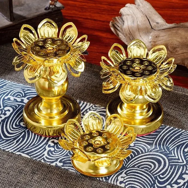 Lotus Gold Tealight Diya Holder