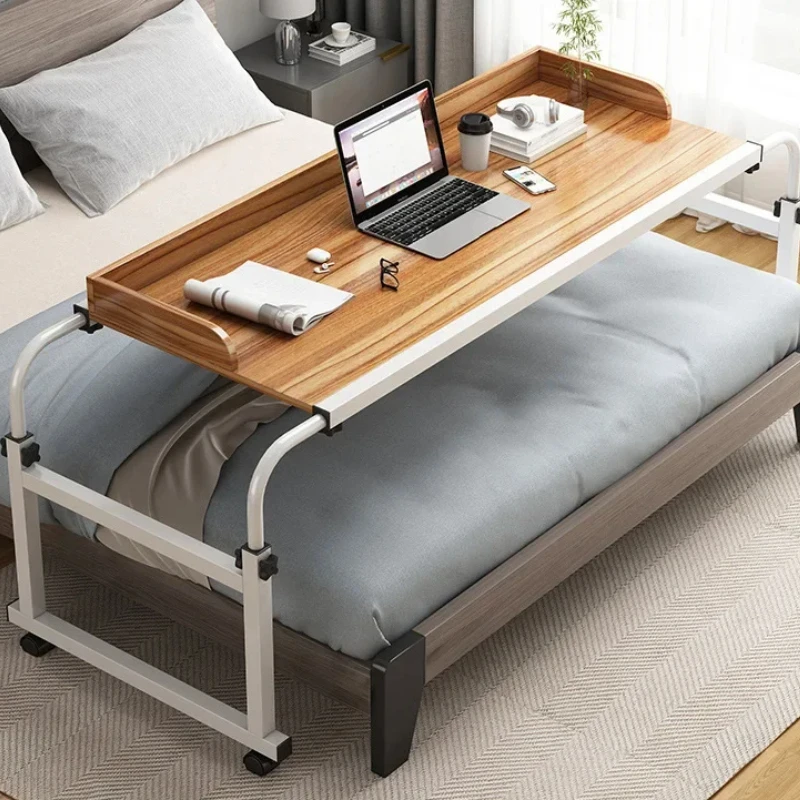 Length& Height Adjustable Rolling Table Computer Desk Home Office Writing Desk Notebook Table Top Desk Sofa Bed Across The Bed