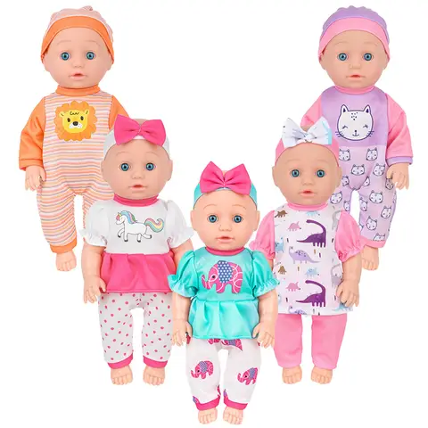 12inch Realistic Reborn Baby Doll For Kids Cute Baby Doll Movable Doll With Jumpsuits Birthday Gifts Children's Toys