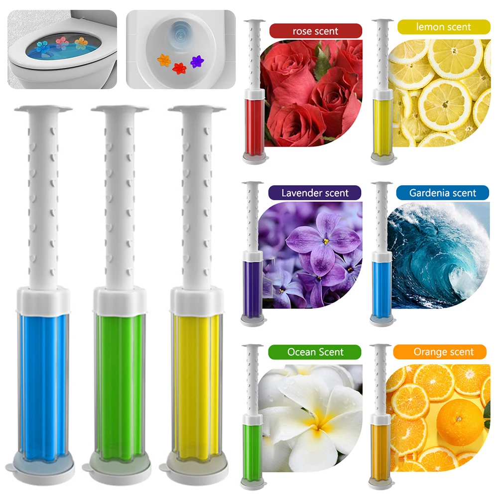 Gel limpiador para inodoro, Gel para inodoro, detergente aromático para flores, sello para detiene de calcário y manchas con aroma refrescante para el aire, desodorante C