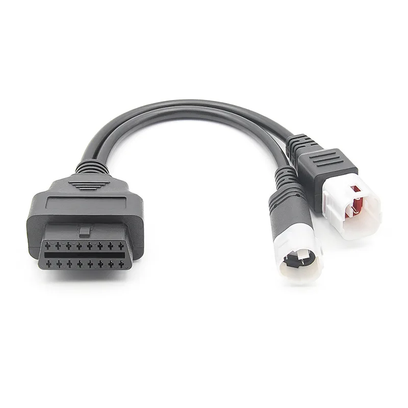 3 pin 4 pin Plug Detect Line For Yamaha Motorcycle 3pin/4pin OBD Diagnostic Canbus Connector Cable OBD2 2 in1 Plug Cable Adapter