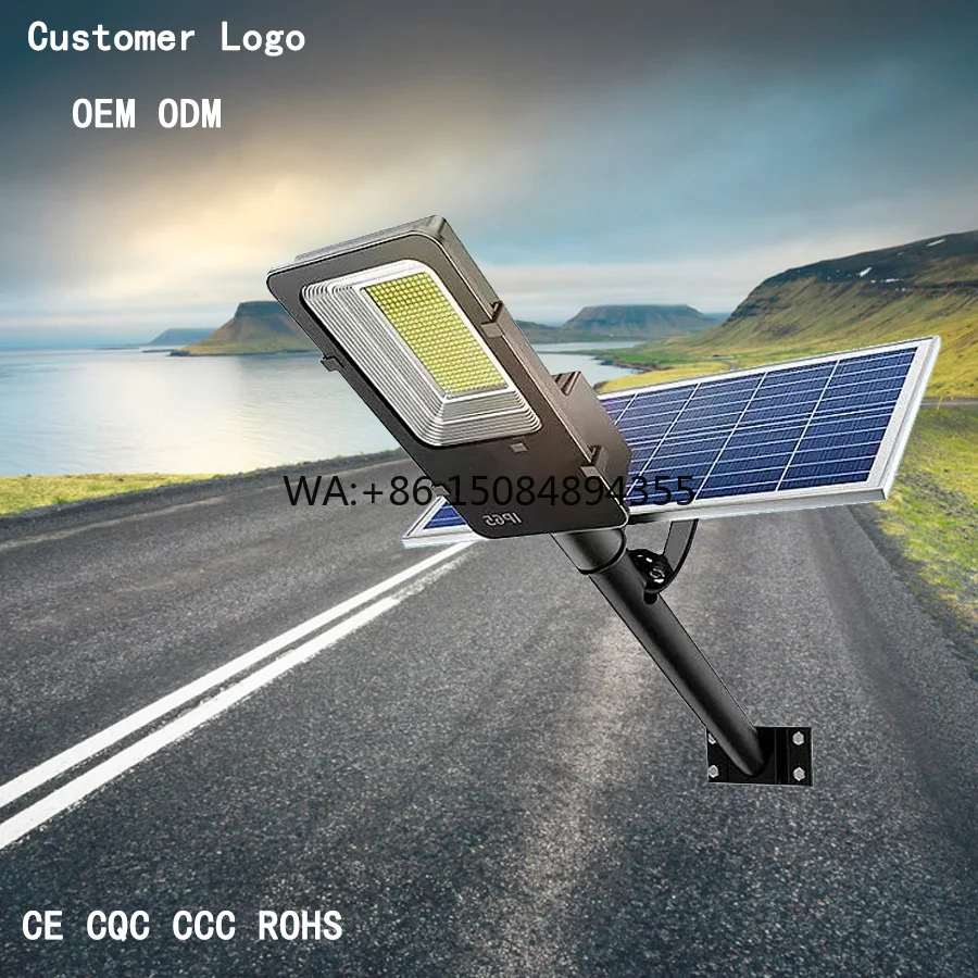 China Manufacture LED Garden Solar Outdoor Waterproof Split SMD 200W IP65 Lead-acid Battery 50000 Hours Lifespan 3-Year Warranty