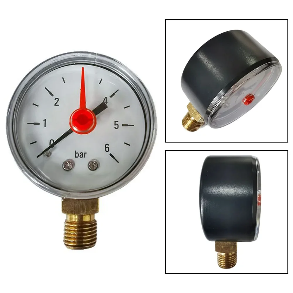 Industrial Radial Pressure Gauge G1 4 Y50 50 Mm Measuring Range 0 6Bar For Water Oil Air Suitable For Various Applications
