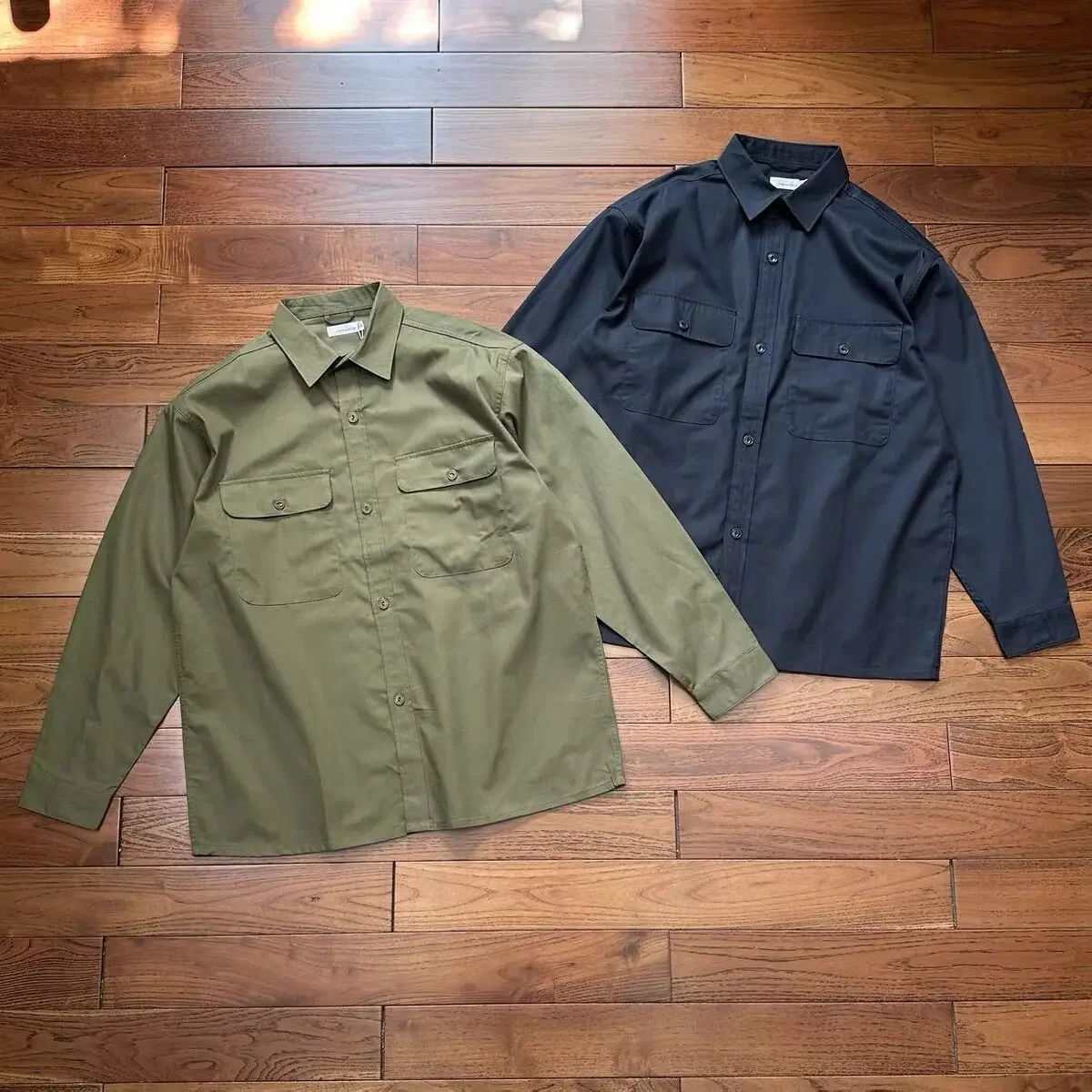 

NANMCA UTILITY LIGHT WIND Shirt Loose Casual Pocket Tooling Men's Long Sleeve Shirt