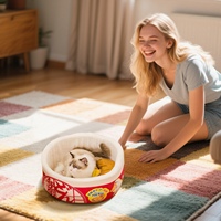Pet Dog Cat House Kennel Super Large Instant Noodle Box Warm Dog Cat Nest Beds Cushion Creative Cup Noodle Pet Bed Cozy Nest