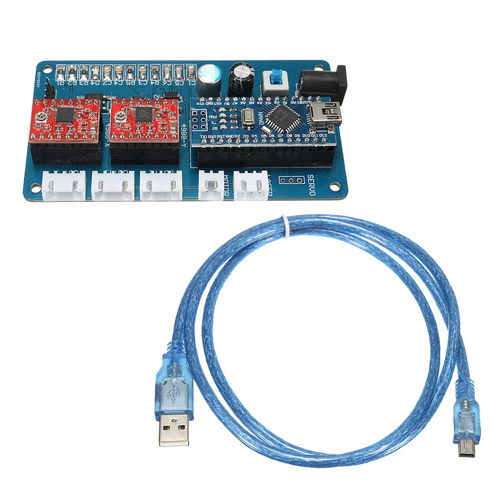 Imagem -04 - Stepper Motor Board Controle Driver Benbox Grbl Faça Você Mesmo Gravador a Laser Assistência de Energia Acima de 12v 2a