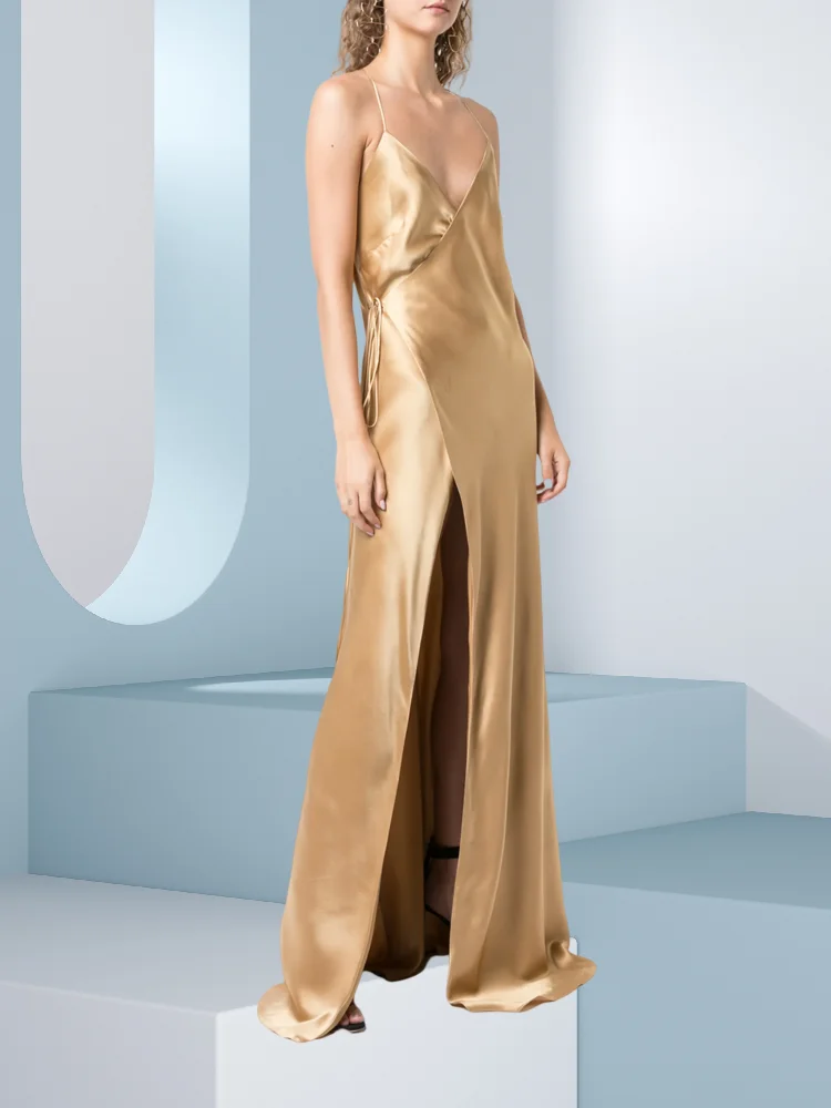 Customized Sexy Evening Dresses Long Dresses Criss-Cross Prom Dresses 2025