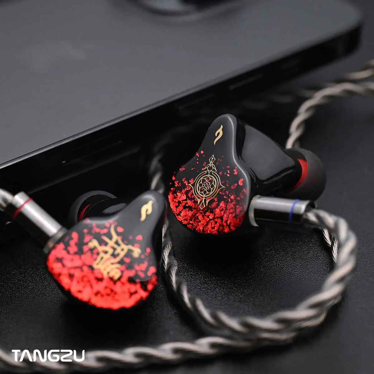 TANGZU NEZHA 6 BA +1 EST IN EAR MONITORS Multi-Drive Wired Earphones IEM 0.78mm 3.5+4.4mm Cable Hybrid Driver Headest