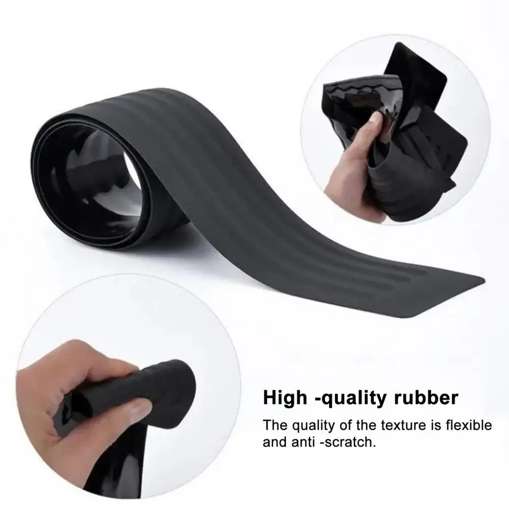 Door Entry Guards Accessory Trim Universal Black Silicone Car Rear Bumper Protector Guard Scratch-resistant Trunk Door Entry