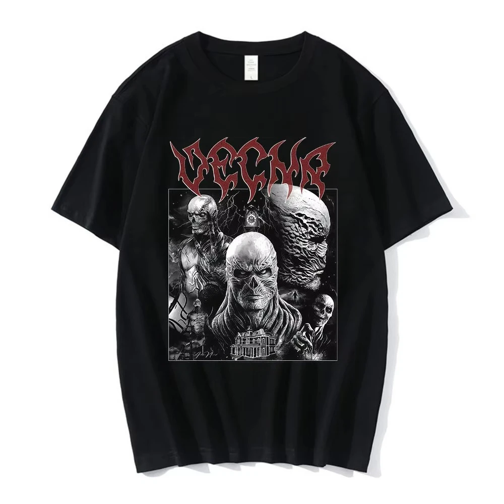 TV drama Stranger Vecna 001 Henry Creel graphics 100%Cotton Tshirt unisex Vintage Fashion Short Sleeve Men's shirt fan gifts