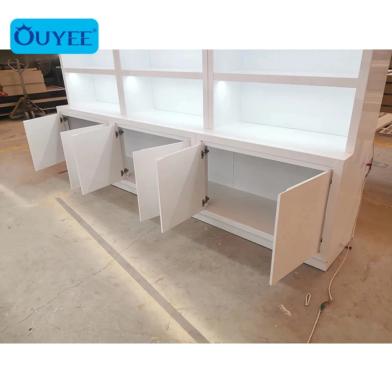 custom.Modern High Quality Wooden Wine Display Cabinet Rotating Bar Liquor Shelving Showroom Matt Steel Iron Ma